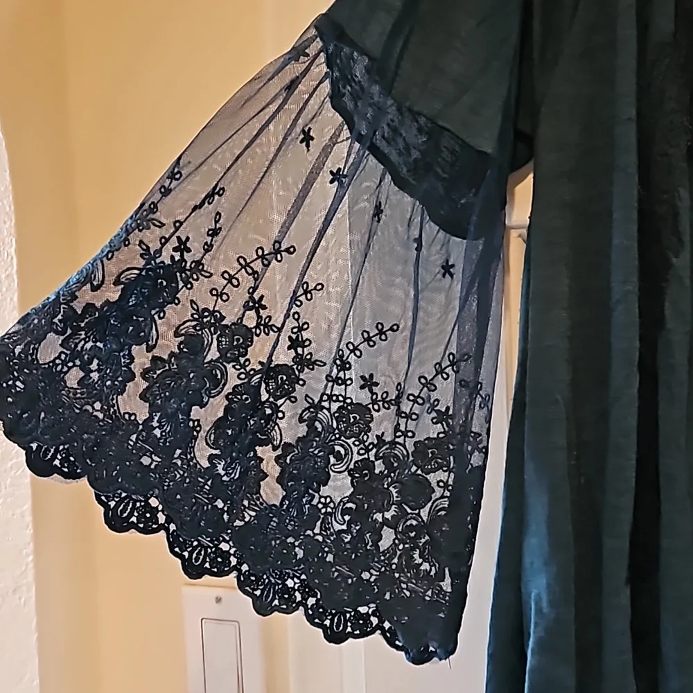 American Rag Teal blouse/Sweater Size 1x - Picture 5 of 11